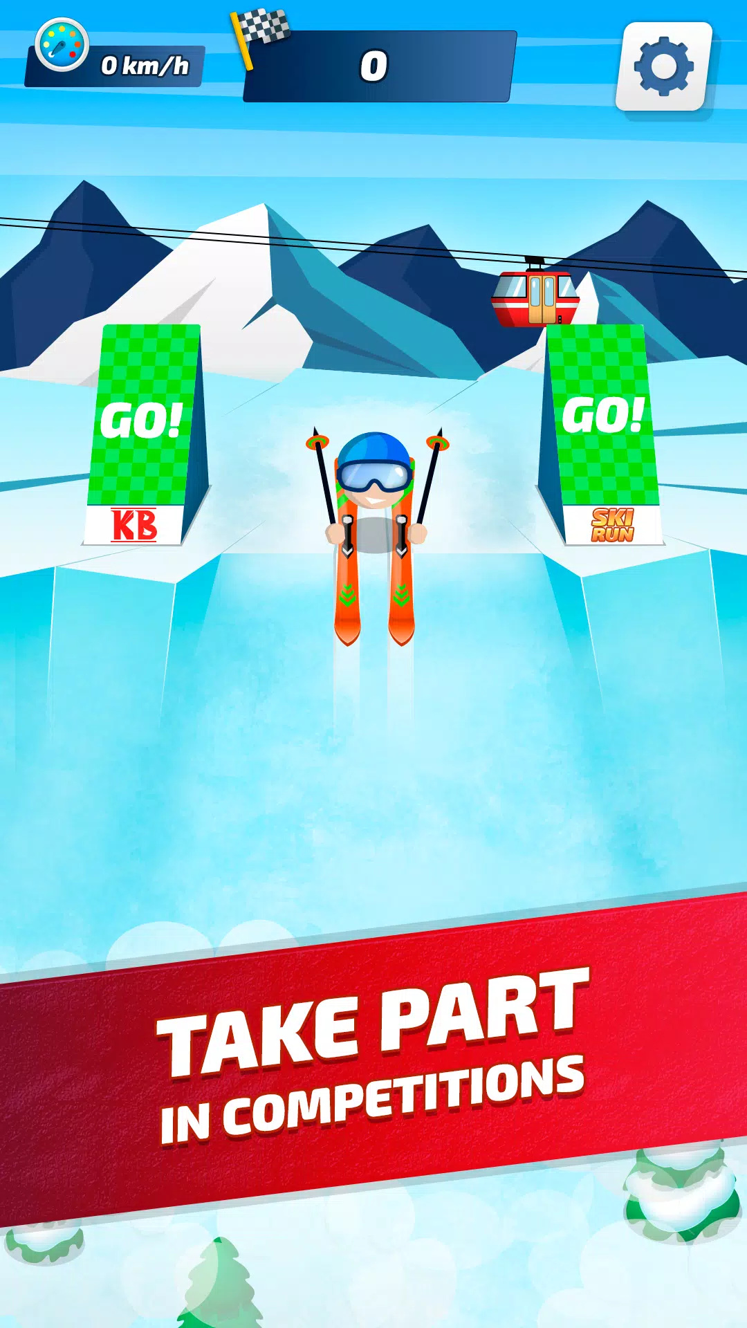 滑雪道冬季比赛游戏(Ski Run Winter race)图1
