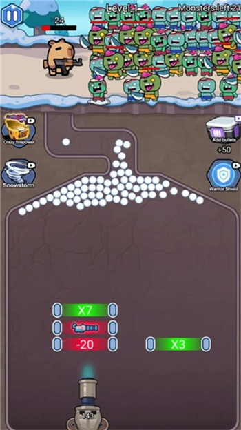 雪球子弹倍增器游戏图2