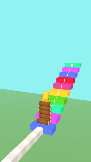 独木桥上叠圆木（Crossy Logs）图1