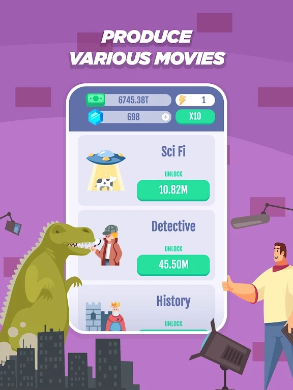 空闲电影工作室（Idle Movie Studio）游戏图3