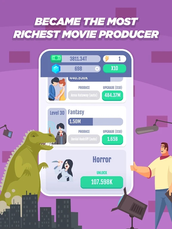 空闲电影工作室（Idle Movie Studio）游戏图2