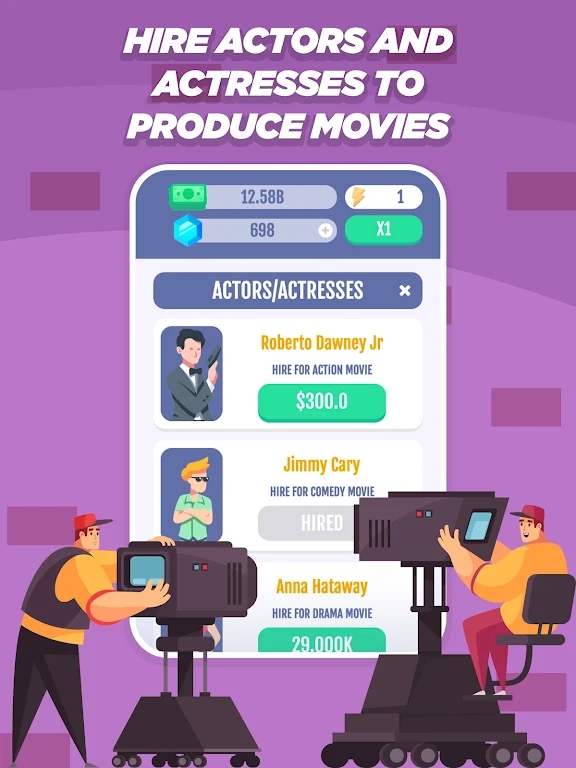 空闲电影工作室（Idle Movie Studio）游戏图1