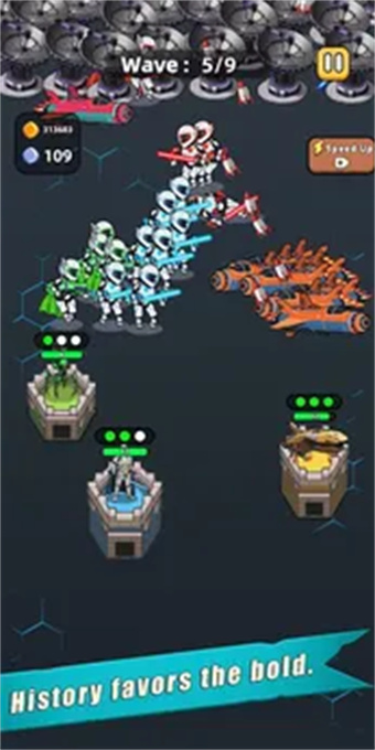 Crowd Mob War Hex Tower Battle游戏图1