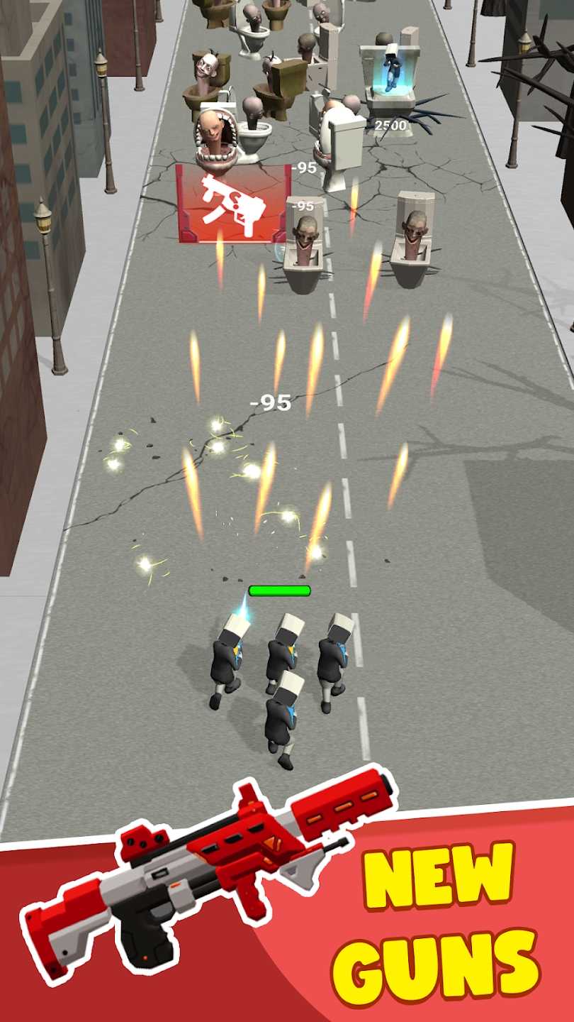 厕所怪物：奔跑射手游戏图3