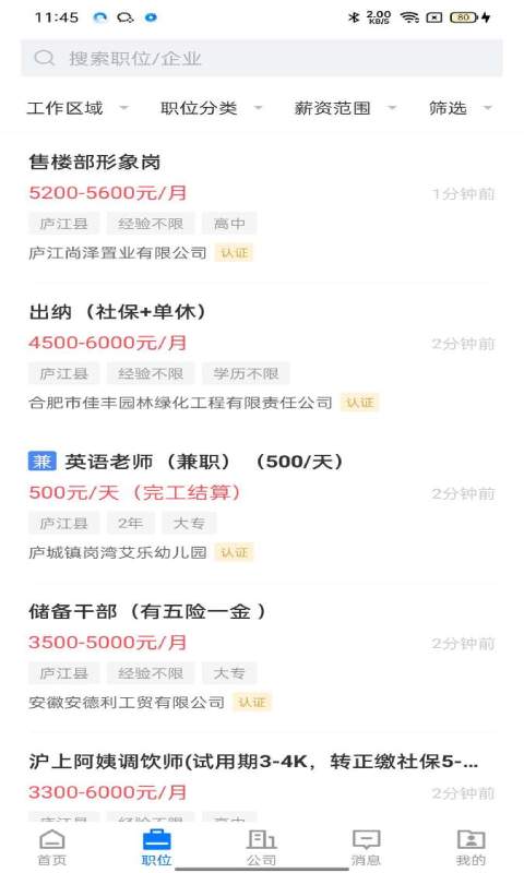 魅力庐江人才网app图2