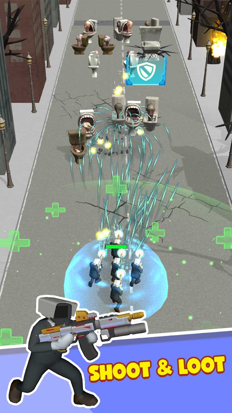 厕所怪物：奔跑射手游戏图2