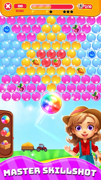 Kids Farm Pets Bubble Shooter游戏图3