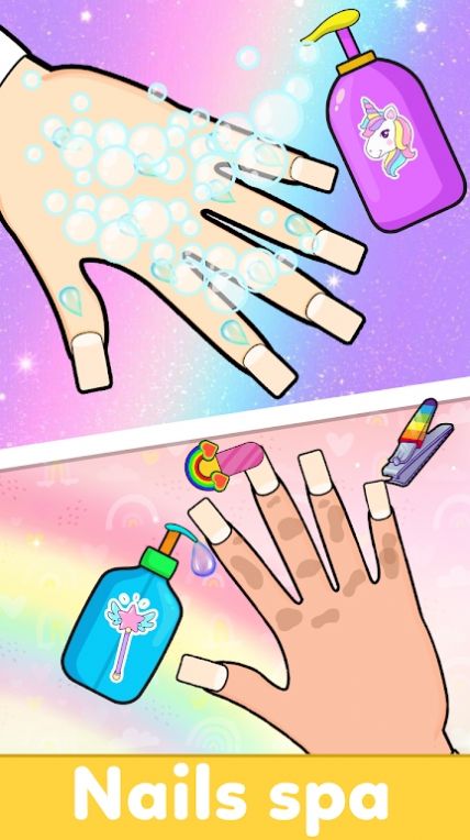 儿童美甲沙龙女孩游戏