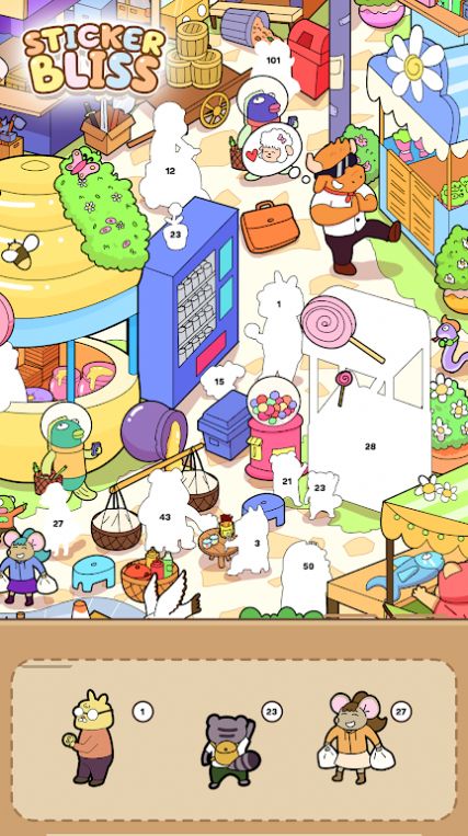 贴纸幸福颜色书游戏