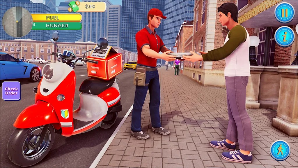 Food Delivery Boy Bike Game 3D