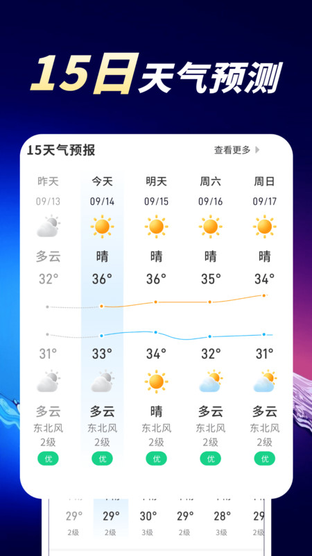 天气预报分秒报app