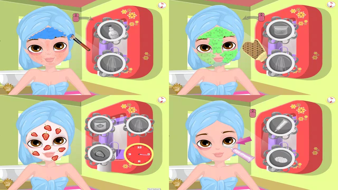 女孩发型-装扮日游戏和水疗头发和化妆girls hairstyle-dress up day