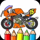 忍者摩托车着色Ninja motorbike Coloring Book