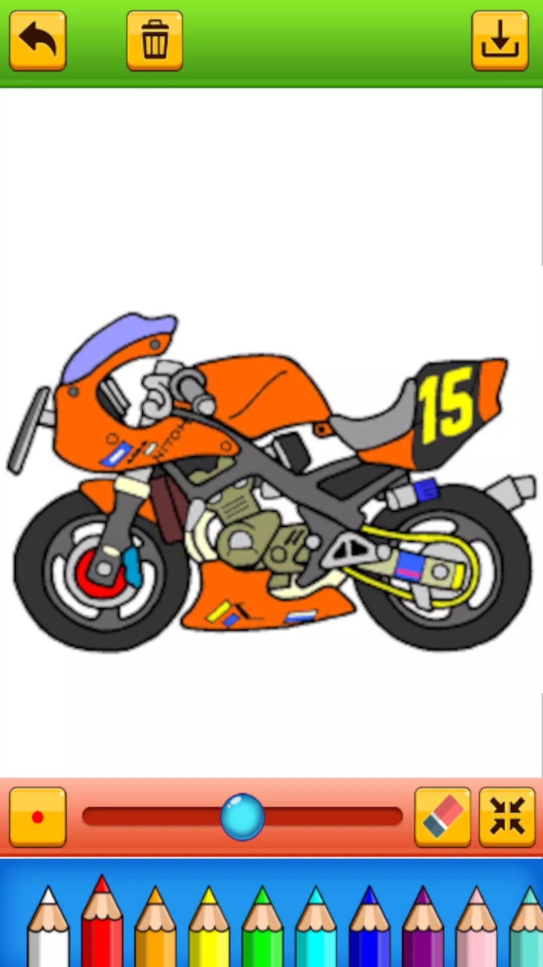 忍者摩托车着色Ninja motorbike Coloring Book