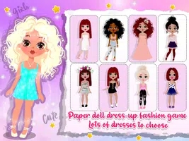 DIY纸娃娃L.O.L女孩DIY Paper Doll Chibi DressUp