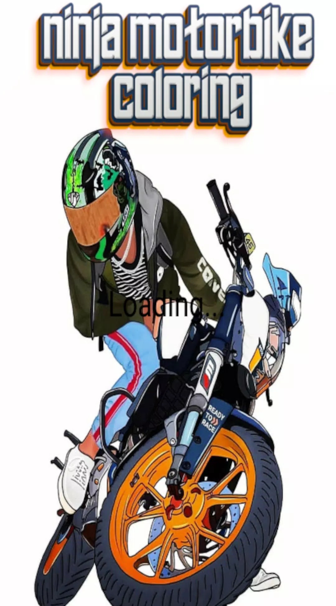 忍者摩托车着色Ninja motorbike Coloring Book