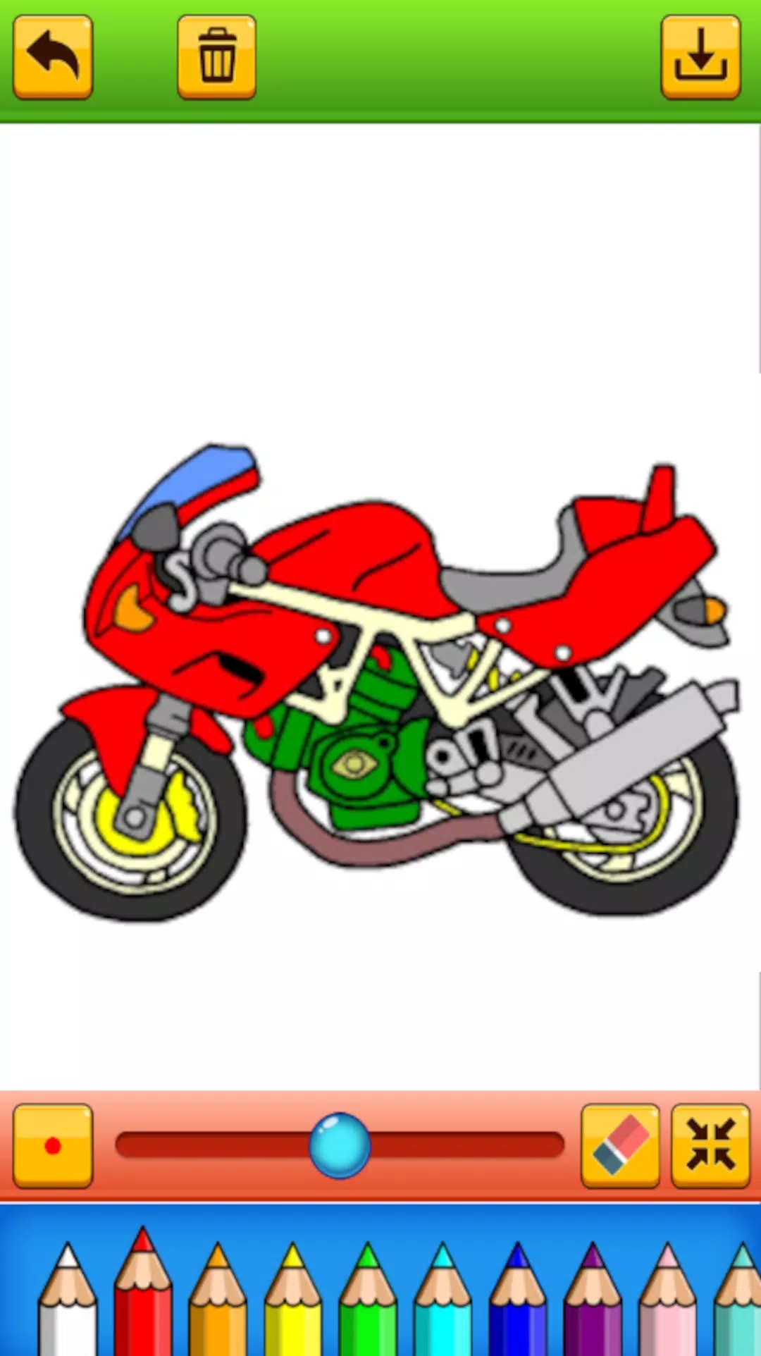 忍者摩托车着色Ninja motorbike Coloring Book