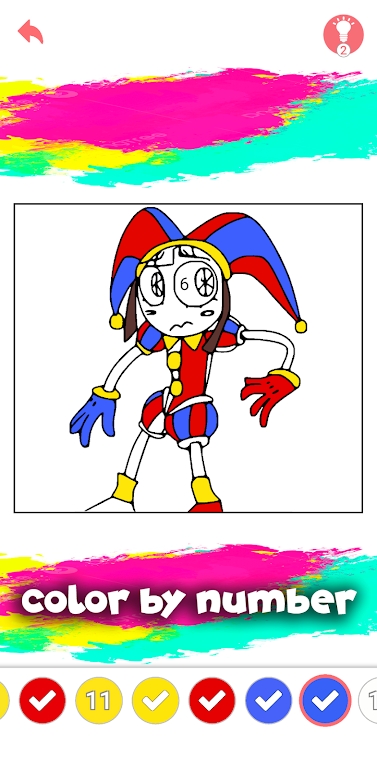 庞尼数字马戏团着色Coloring Digital circus