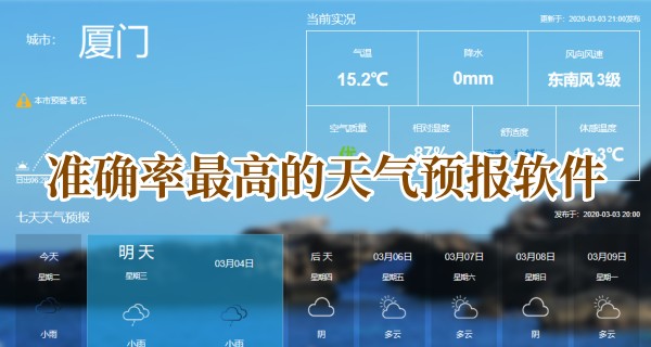 准确率比较高的天气预报软件