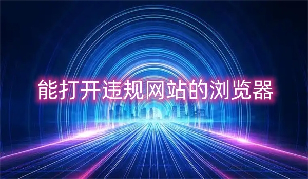 能打开违规网站的浏览器
