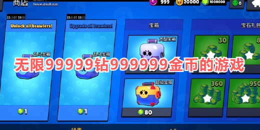 无限99999钻999999金币的游戏
