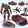 机器人汽车城市英雄之战（Flying Grand Police Car Transform Robot Games）