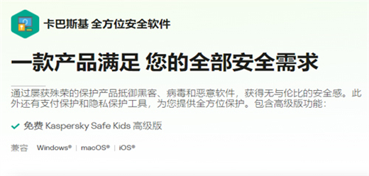 卡巴斯基版本大全