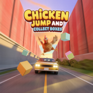 Chicken jump and collect boxes游戏