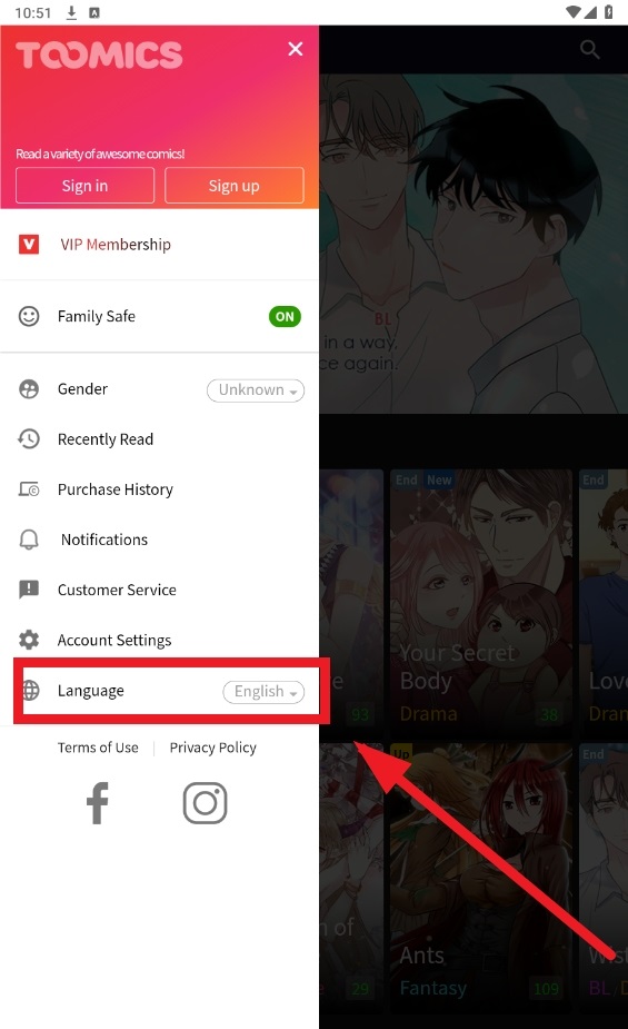 Toomics韩版