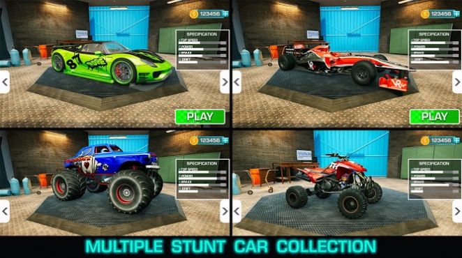 GT怪物卡车巨型坡道特技GT Monster Truck Mega Ramp Stunts Car Games 2021-2