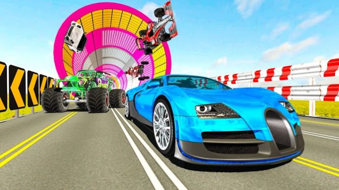 GT怪物卡车巨型坡道特技GT Monster Truck Mega Ramp Stunts Car Games 2021-0
