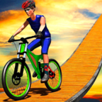 BMX自行车坡道特技