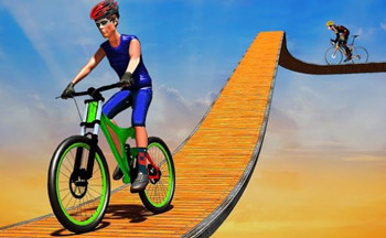 BMX自行车坡道特技