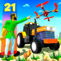 块状耕作拖拉机模拟器(Blocky Plow farming Tractor simulator 2021 Games)