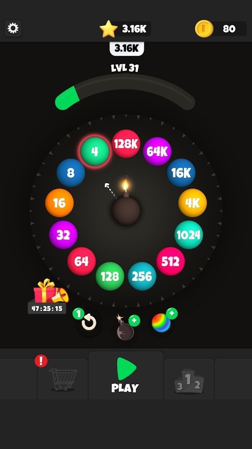 滚动合并2048截图1