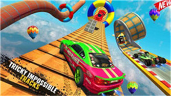疯狂跑车斜坡(Car Stunts Mega Ramp Car)-0