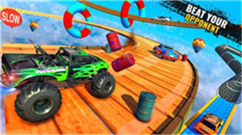 疯狂跑车斜坡(Car Stunts Mega Ramp Car)-1