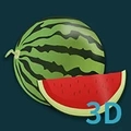 合成3D西瓜图标