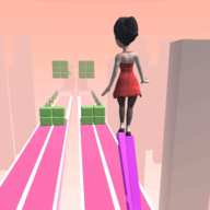 小姐姐踩高跷