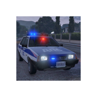 警察模拟驾驶巡逻