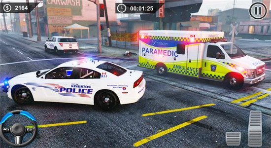 模拟警车停车