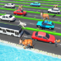 动物公路跳跃(Animal Pets Traffic Highway Cross)