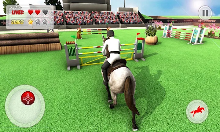 骑马马术跳台(Mounted Horse Riding Show Jump)