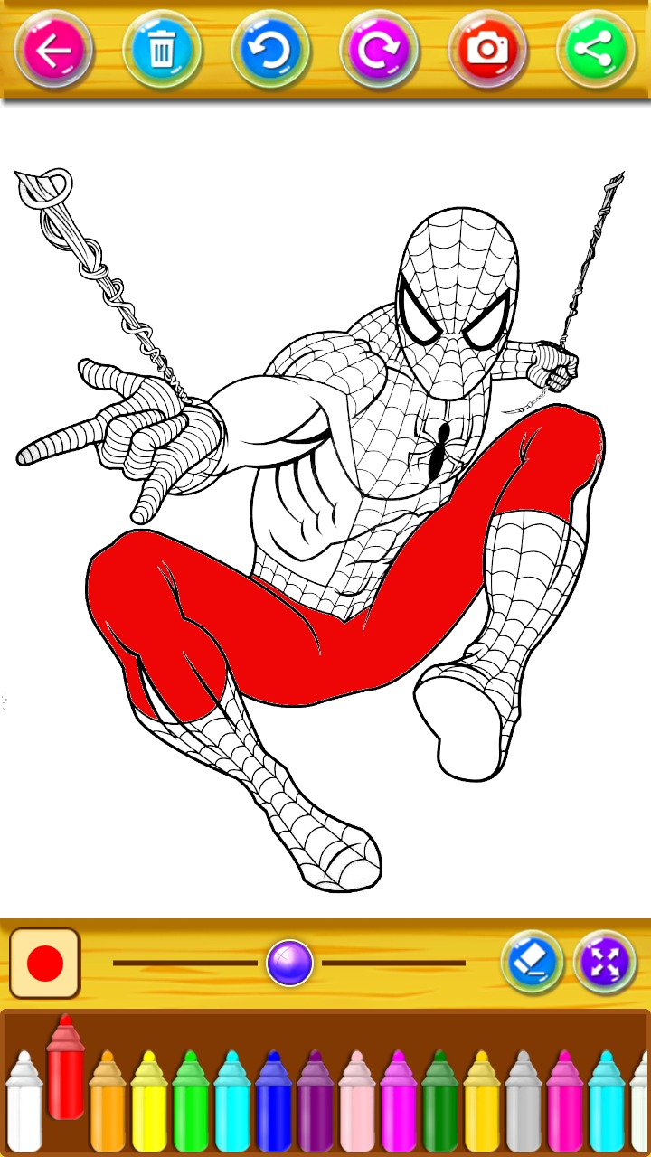 超级蜘蛛英雄着色(Coloring hero super spider)截图2