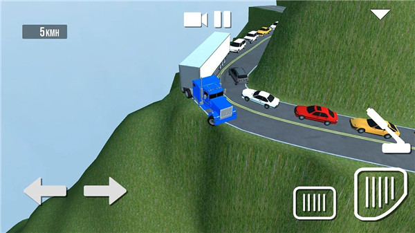 Cargo Truck Mountain Traffic