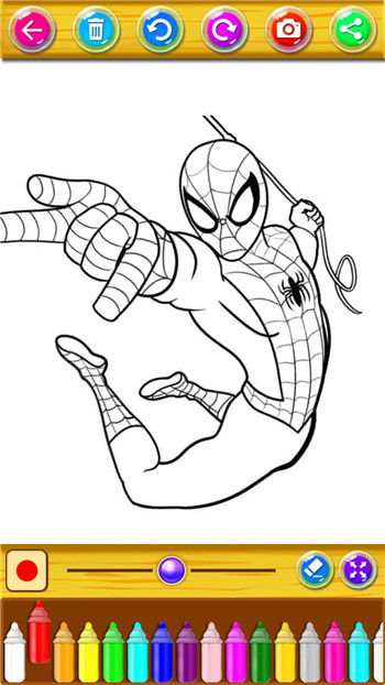 超级蜘蛛英雄着色(Coloring hero super spider)
