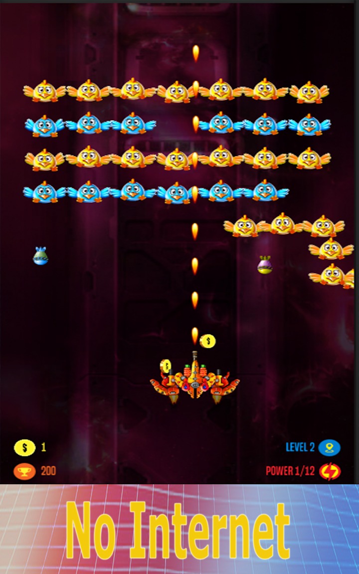 飞鸡射手入侵者攻击(Chicken Shooter Invader Attack)截图2