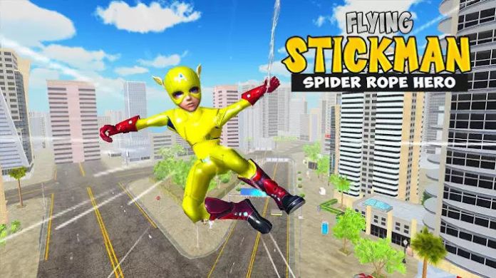 飞行火柴蜘蛛英雄(Flying Stickman Spider)截图1