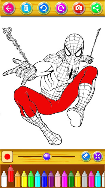 超级蜘蛛英雄着色(Coloring hero super spider)