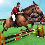骑马马术跳台(Mounted Horse Riding Show Jump)